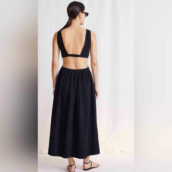 APiece Apart Sz Sm Dia Cut-Out Black Maxi Dress - NWT - Picture 3 of 12